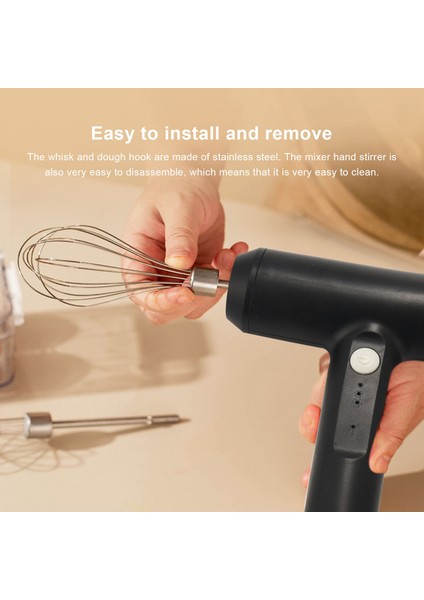 El Mikseri Elektrikli Kablosuz, Mikser El Mikseri, USB Şarj Edilebilir, Pişirme Için Taşınabilir El Mikseri, Soslar, Krema, Yumurta (Yurt Dışından) fırsatları