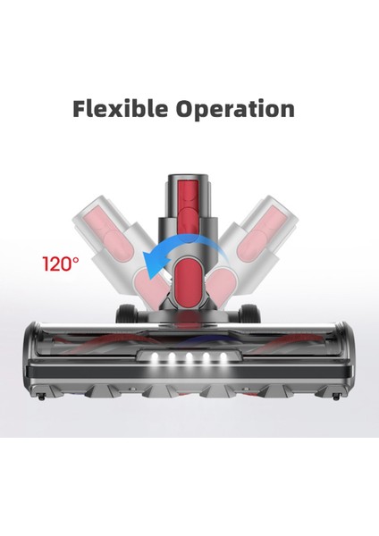 Elektrikli Turbo Rulo Fırça Kafası V7 V8 V10 V11 Elektrikli Süpürge Fırça Parçaları Aksesuarları LED Işıkları ile (Yurt Dışından) fırsatları