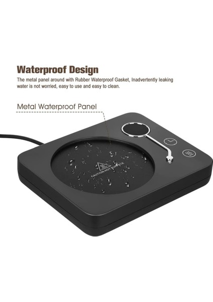 Masa Için Kupa Isıtıcı Kahve Isıtıcı: 3 Sıcaklık Ayarı Otomatik Açma/kapama Kahve Fincanı Isıtıcı, 12 Saat Zamanlayıcı ile Siyah Ab Tak (Yurt Dışından) fiyatları