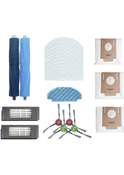 Ecovacst9 Avis T9 + Hibrit Robot Süpürge Yedek Parçaları Ana Yan Fırça Tekerlek Filtresi Paspas Bezi (Yurt Dışından)