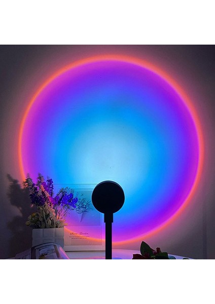 LED USB Gün Batımı Lambası Gece Işığı Projektör Doğum Günü Partisi Dekorasyon Yatak Odası Oturma Için Taşınabilir Ruh Işığı, Gün Batımı Kırmızı (Yurt Dışından)