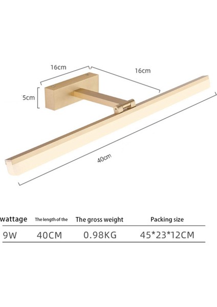 Basit Işık Lüks Alüminyum Akrilik Banyo Makyaj Masası Aynası Duvar Lambası Banyo Aynası Ön Işık Resmi, Abd Fiş B (Yurt Dışından) indirimleri