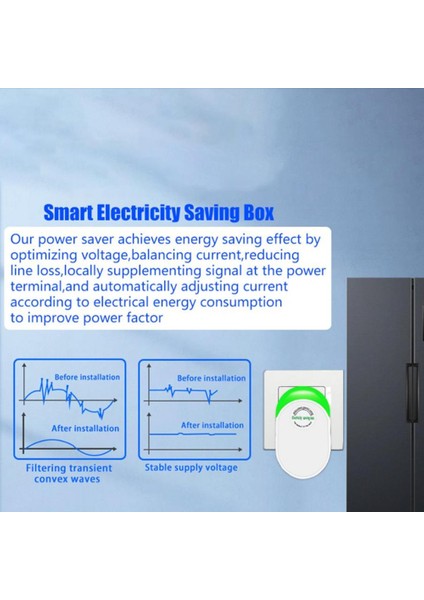 Elektrik Tasarruf Kutusu Akıllı Güç Tasarrufu Faktörü Çok Fonksiyonlu Yüksek Verimli Tasarruf Kutusu Abd Plug-10 (Yurt Dışından)