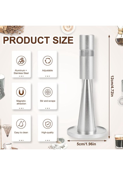 Dönebilen Espresso Kahve Karıştırıcı Wdt Aracı Iğne Tipi Dağıtıcı Profesyonel Barista El Dağıtım Aracı Siyah (Yurt Dışından) indirimleri