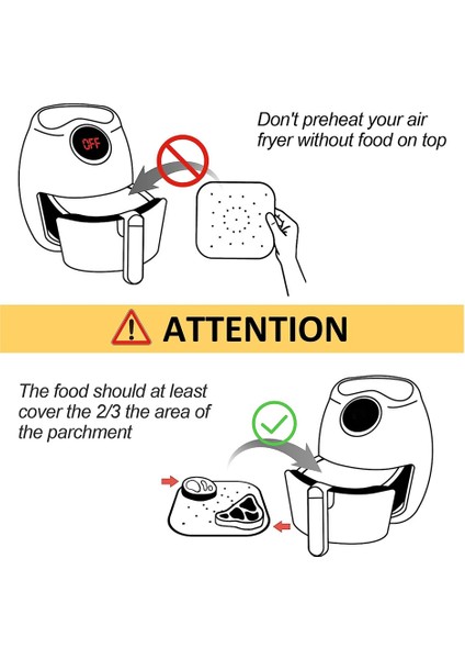 Hava Fritöz Parşömen Kağıdı 100 Adet 8.5 Inç Ağartılmamış Kare Delikli Kağıt Hava Fritözleri/pişirme/pişirme Için (Yurt Dışından) indirimleri