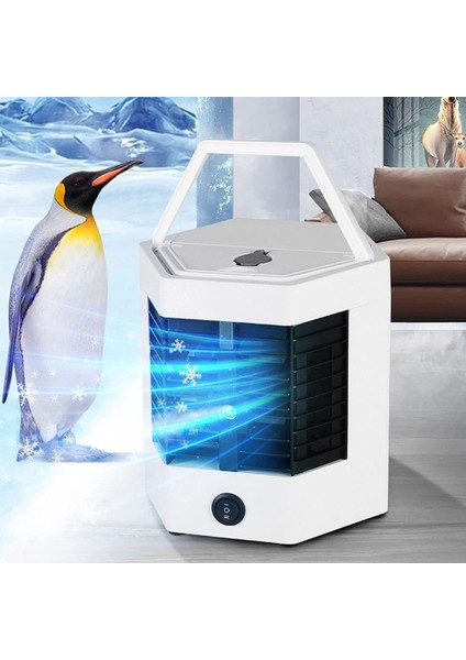 Mini Klima Fanı, Masaüstü Soğutucu Fan, USB Taşınabilir Soğutucu Klima Fanı Masa Üstü Su Soğutma Fanı (Yurt Dışından)