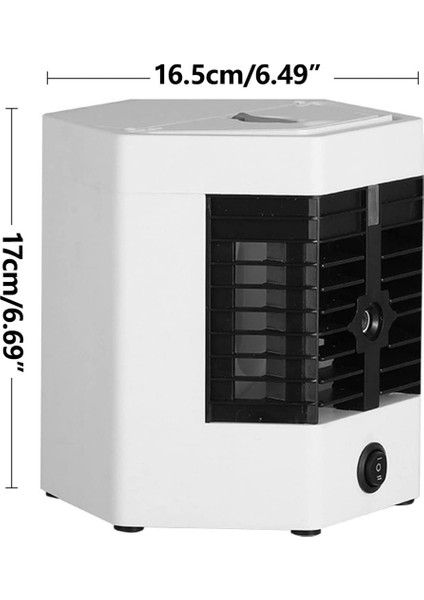 Mini Klima Fanı, Masaüstü Soğutucu Fan, USB Taşınabilir Soğutucu Klima Fanı Masa Üstü Su Soğutma Fanı (Yurt Dışından)