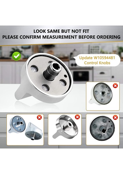5 Adet Kontrol Düğmeleri Değiştirmeleri Soba Düğmeleri Için WPW10646805 W10698166 WPW10594481 Ocak Düğmeleri Değiştirin (Yurt Dışından)