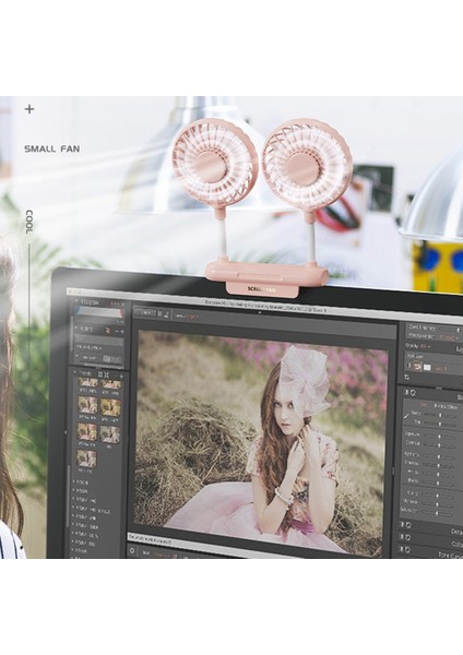 Ofis Öğrencileri Sınıf Yurdu Için Taşınabilir Fan Ekran Fanı Asılı Ekran USB Elektrikli Çift Fan -Beyaz (Yurt Dışından) modelleri