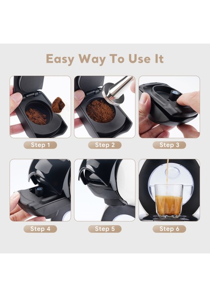 Lumio EDG325 Makinesi Için 1 Adet Yeniden Kullanılabilir Kahve Adaptörü Kapsül Transferi Doldurulabilir Kahve Tozu Tutucu (Yurt Dışından) indirimleri