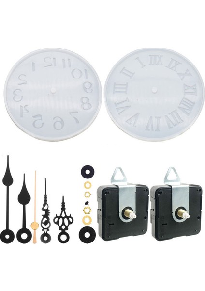 Sessiz Saat Hareketi Saat Mekanizması 2 Farklı Saat Tamir Parçası Çifti Motor Değiştirme (Yurt Dışından)