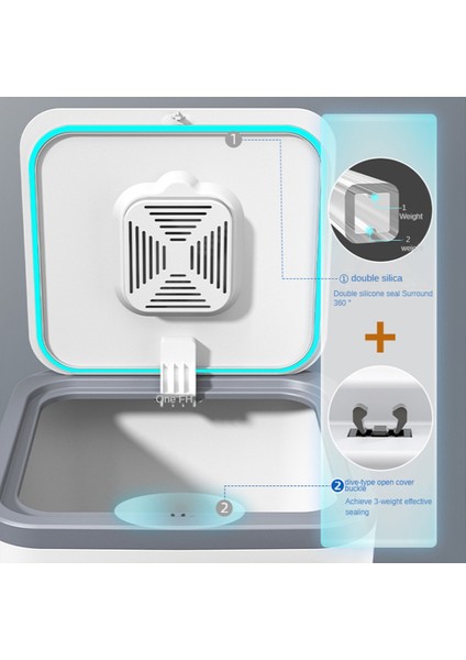Mutfak Depolama Nem Geçirmez Nano Böcek Geçirmez Mühürlü Evcil Hayvan Maması Kabı Pirinç Tahıl Saklama Kutusu Beyaz + Yeşil (Yurt Dışından) fırsatları