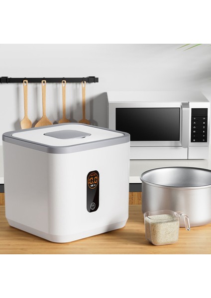 Mutfak Depolama Nem Geçirmez Nano Böcek Geçirmez Mühürlü Evcil Hayvan Maması Kabı Pirinç Tahıl Saklama Kutusu Beyaz + Yeşil (Yurt Dışından) indirimleri