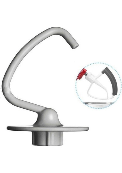 Hamur Kancası ve Esnek Kenar Çırpıcı/stand Mikser Parçaları 4.5-5 Qt Mutfak Robotu Aksesuarı Esnek Kenar Kase Kazıyıcı (Yurt Dışından)
