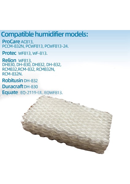 6 Adet WF813 Nemlendirici Filtre Nemlendirici Fitil Yedek Filtre Relion WF813 HC832 -830/DH830 (Yurt Dışından) indirimleri