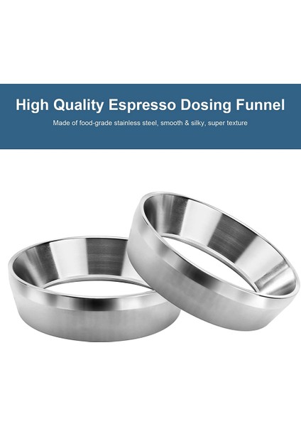 51MM Espresso Dozajlama Hunisi, Paslanmaz Çelik Kahve Dozajlama Halkası, Tüm 51MM Espresso Portafilter ile Uyumlu (Yurt Dışından)