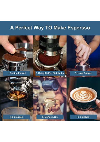 51MM Espresso Dozajlama Hunisi, Paslanmaz Çelik Kahve Dozajlama Halkası, Tüm 51MM Espresso Portafilter ile Uyumlu (Yurt Dışından)