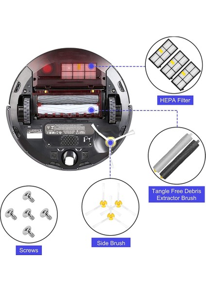 Hepa Filtreler ve Fırçalar Kiti 800 900 Serisi 860 870 880 890 960 Robotlu Süpürge Parçaları Aksesuarları (Yurt Dışından) fiyatları