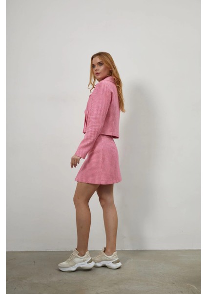 Pembe Pötikareli Ceket
