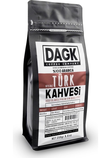 Türk Kahvesi 250 gr Nitelikli