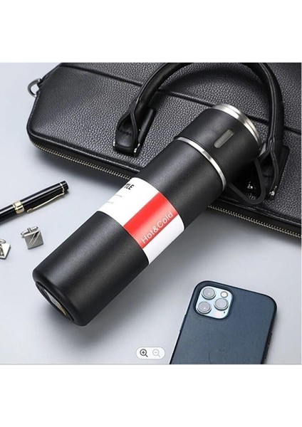 Paslanmaz Çelik Termos Sızdırmaz 3 Bardaklı Termos Seti 12 Saat Sıcak-Soğuk 500 ml Özel Kutulu modelleri