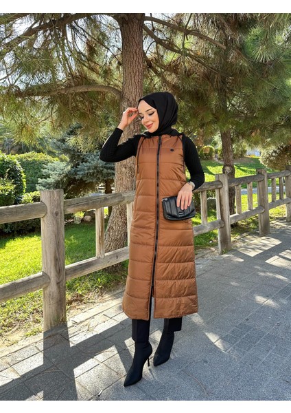 Şişme Kapitone Elyaf Dolum Kadın Kışlık Uzun Spor Yelek 50007 indirimleri