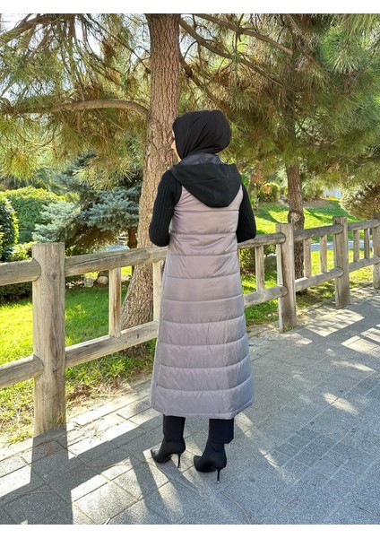 Şişme Kapitone Elyaf Dolum Kadın Kışlık Uzun Spor Yelek 50007 fırsatları