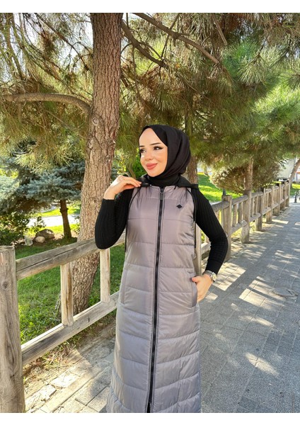 Şişme Kapitone Elyaf Dolum Kadın Kışlık Uzun Spor Yelek 50007 indirimleri