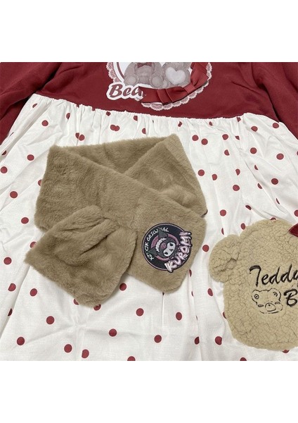 Kuromi Eşarp Kızlar Sonbahar ve Kış Eşarp Karikatür Sevimli Kız Oldukça Kalp Eşarp Öğrencileri Sıcak ve Çok Yönlü (Yurt Dışından)