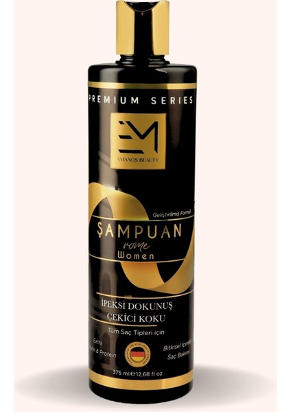 Kadın Rome Kokusu Keratin Kolajen Kopma Karşıtı 375 Ml Şampuan
