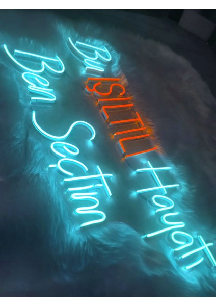 Bu Işıltılı Hayatı Ben Seçtim Neon Yazı Tabela (80X40CM) fırsatları
