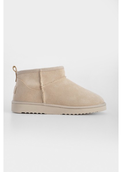 Kadın İçi Kürklü Günlük Bot Pasep Bej Süet modelleri