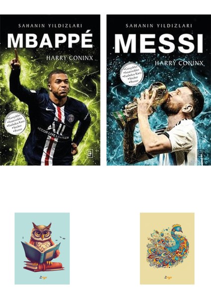 Mbappe - Messi - Sahanın Yıldızları Harry Coninx + Not Defter