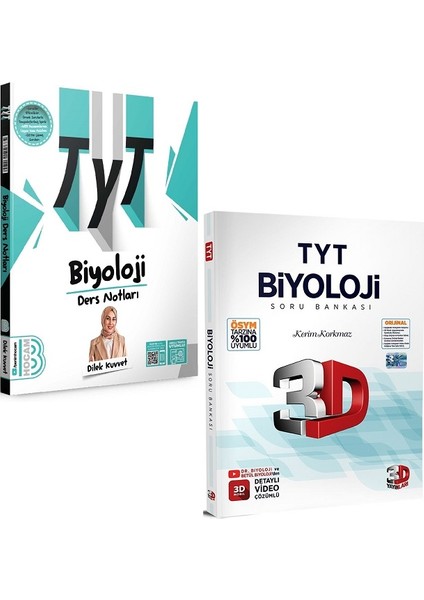 TYT 2024 Biyoloji Soru Bankası - TYT 2024 Biyoloji Ders Notları