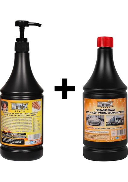 Kumlu El Temizleme Kremi ( Sabunu) 1 kg & Oto, Motor ve Tır Yıkama 1 Litre