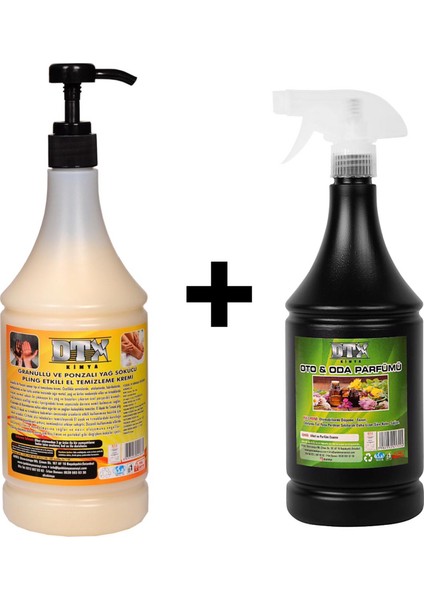 Granüllü El Temizleme Kremi ( Sabunu ) 1 kg & Oto Oda ve Kokusu 500 ml