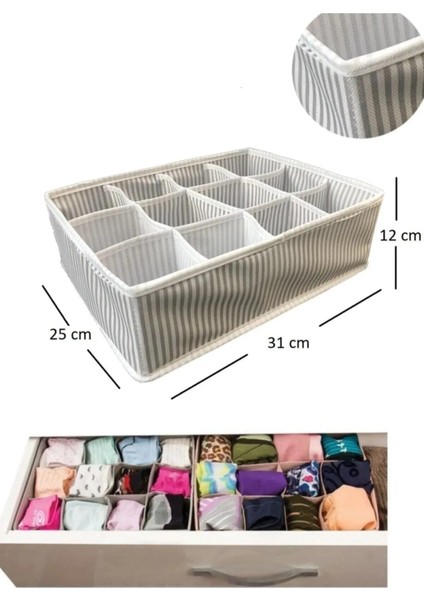 12 Bölmeli Çok Amaçlı Organizer - Çekmece Düzenleyici Organizeri