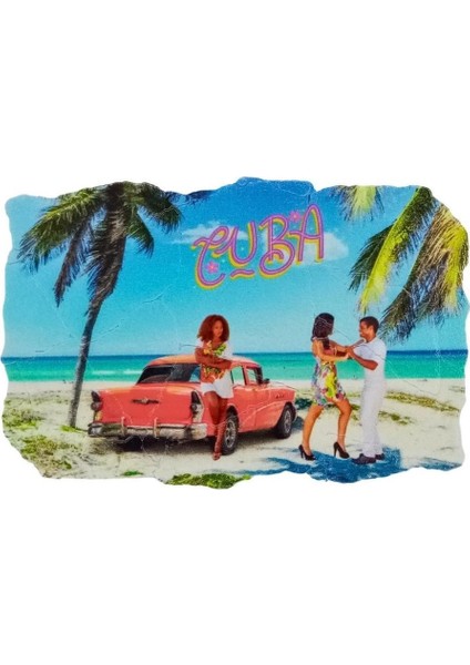 Küba Temalı Fresco Magnet