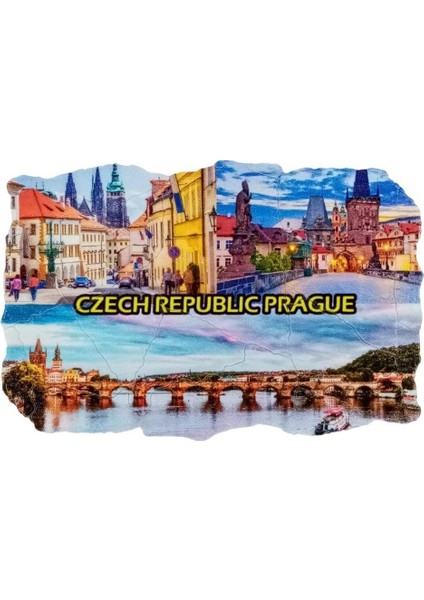 Çek Cumhuriyeti Temalı Fresco Magnet