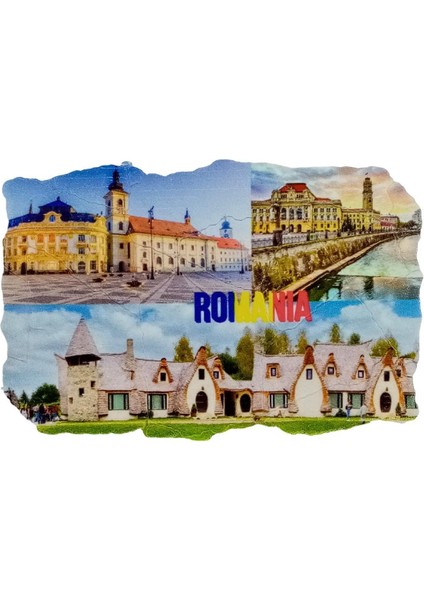 Romanya Temalı Fresco Magnet