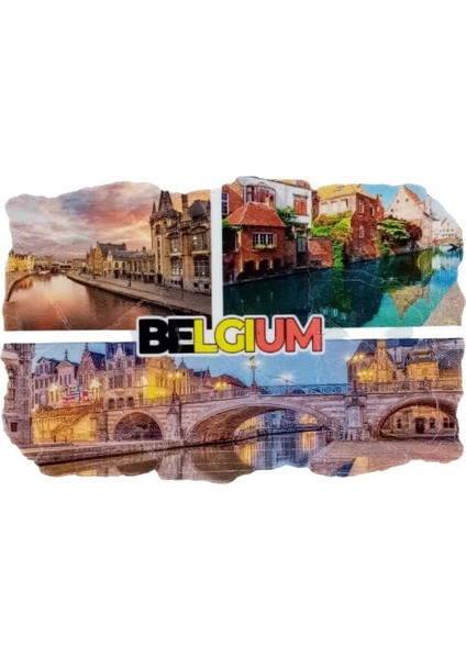 Belçika Temalı Fresco Magnet