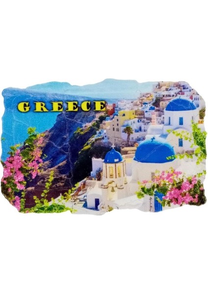 Yunanistan Temalı Fresco Magnet