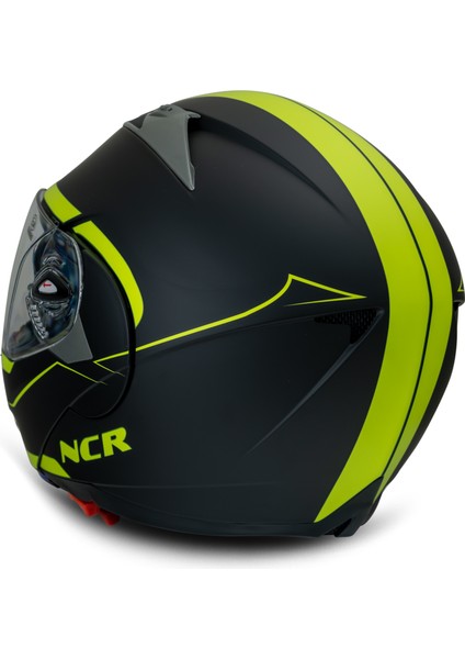 Çene Açılır Kask Vizörlü Sarı-Siyah M Beden Ece Belgeli modelleri