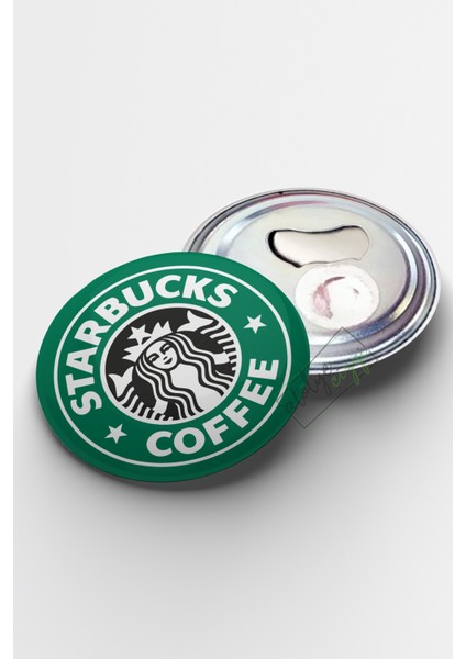 Starbucks Temalı Magnet Açacak 58MM