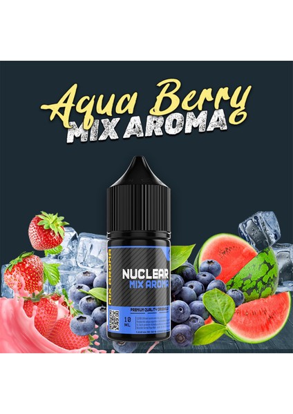 Mix Aroma Aqua Berry Blast Çilek Karpuz Buz Gıda Aroması 10 ml