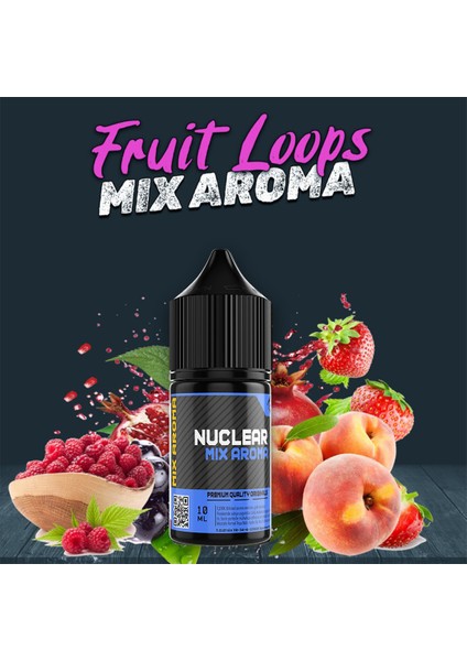 Mix Aroma Fruit Loops Yabanmersini Nar Çilek Gıda Aroması 10 ml
