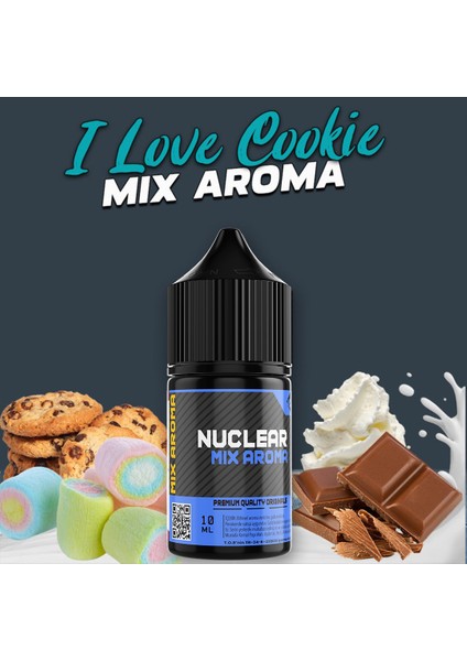 Nuclear Kimya Mix Aroma I Love Cookie Bisküvi Çikolata Gıda Aroması 10 ml