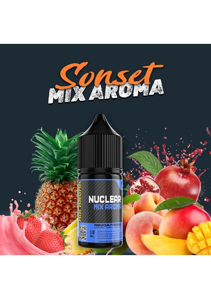 Mix Aroma Sonset Mango Ananas Şeftali Gıda Aroması 10 ml