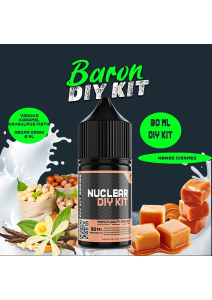 Baron 30 60 100 ml Dıy Kit Calipter Cow Zıkkım Gıda Aroması 6 ml (Aroma Içerir )