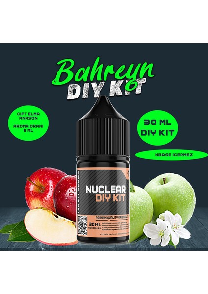 Bahreyn 30 60 100 ml Dıy Kit Çift Elma Anason Gıda Aroması 6 ml (Aroma Içerir )